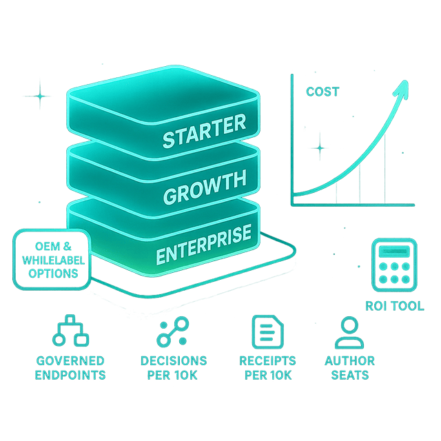 Visual representation of transparent pricing and ROI calculator