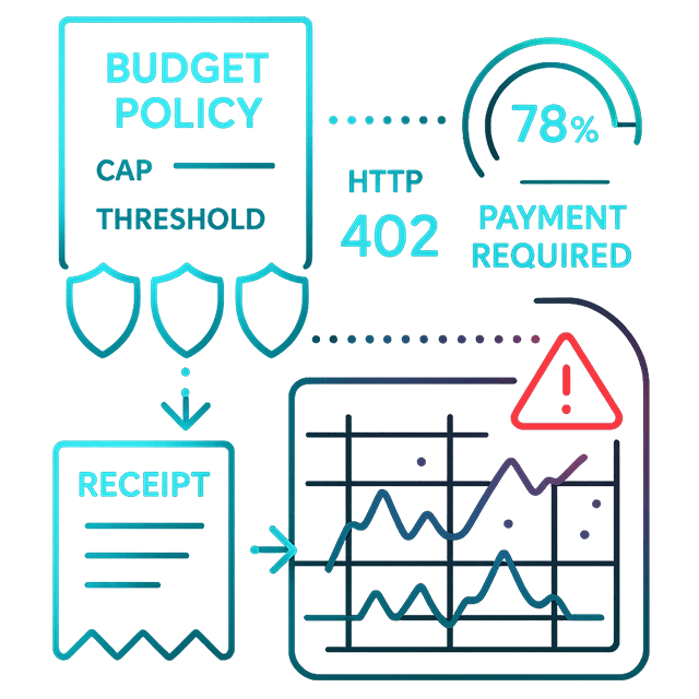 Visual representation of spend governance with budget control and enforcement